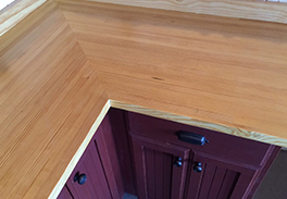 Reclaimed wood countertops